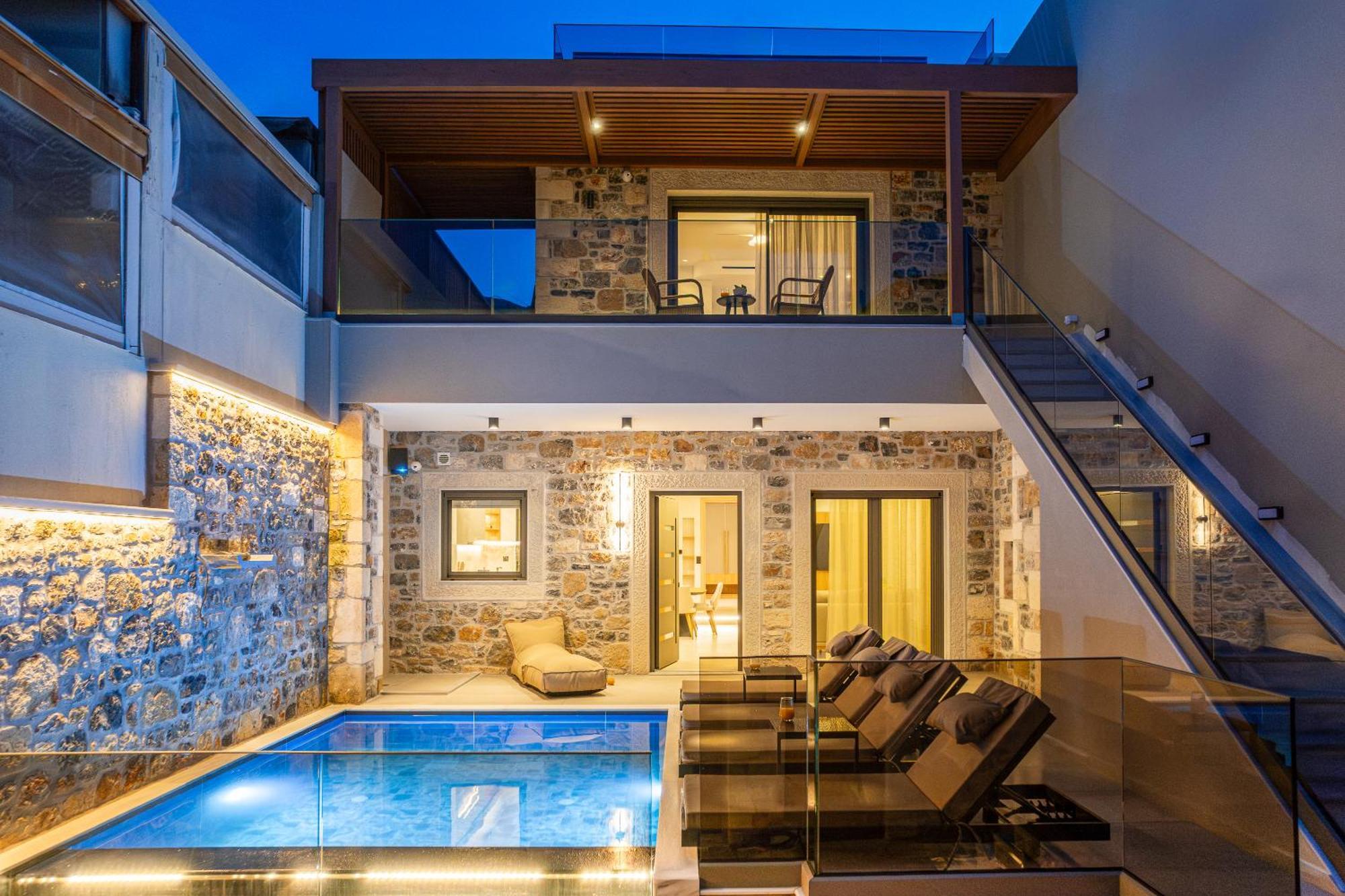 Villa Nicole - Private Pool & Rooftop Jacuzzi Hersonissos  Exterior foto